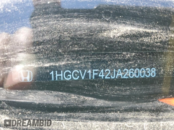 2018 Honda Accord EX with VIN 1HGCV1F42JA260038, listed as a Copart auction lot 44267305 with 59,176 mi miles and Salvage Title. Bid and sale history available at DreamBid. Image 14.