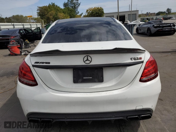 2016 Mercedes-Benz C 63 S AMG with VIN 55SWF8HB4GU116325, listed as a Copart auction lot 44614595 with 89,022 mi miles and Salvage title. Bid and sale history available at DreamBid. Image 6.