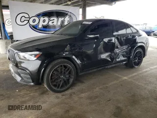 2022 Mercedes-Benz GLE 53 AMG with VIN 4JGFD6BBXNA787133, listed as a Copart auction lot 55322535 with 50,270 mi miles and Salvage title. Bid and sale history available at DreamBid. Image 1.