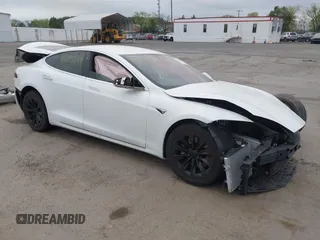 2017 Tesla Model S 100D with VIN 5YJSA1E24HF195488, listed as a IAAI auction lot 42073744 with 108,577 mi miles and . Bid and sale history available at DreamBid. Image 1.