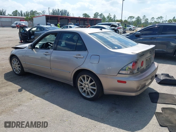 2003 Lexus IS 300 with VIN JTHBD192730074509, listed as a IAAI auction lot 42049035 with 296,596 mi miles. Bid and sale history available at carsss.com. Image 3.