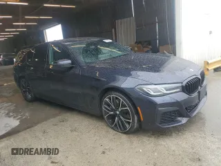 2021 BMW 5 Series 530e with VIN WBA13AG05MCF71463, listed as a Copart auction lot 43476964 with 79,336 mi miles and . Bid and sale history available at carsss.com. Image 4.