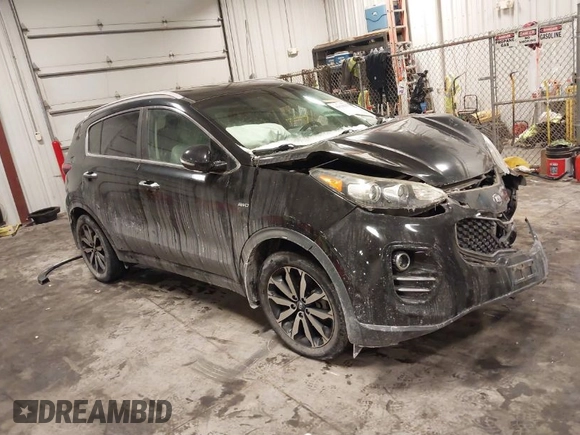 2018 Kia Sportage EX with VIN KNDPNCAC4J7422646, listed as a IAAI auction lot 41629033 with 83,483 mi miles and . Bid and sale history available at carsss.com. Image 1.