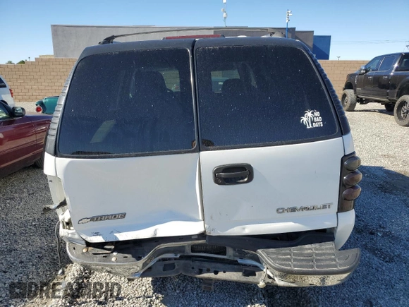 2003 Chevrolet Tahoe LS with VIN 1GNEK13V73J261578, listed as a Copart auction lot 37053774 with 208,162 mi miles and Salvage Title. Bid and sale history available at carsss.com. Image 6.