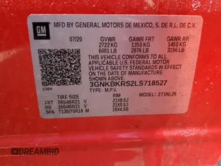 2020 Chevrolet Blazer RS z VIN 3GNKBKRS2LS718527, wystawiony jako Copart lot #53258935 z przebiegiem 65 996 mil mil oraz Szkoda całkowita • Salvage title. Historia ofert i sprzedaży dostępna na DreamBid. Obrazek 14.