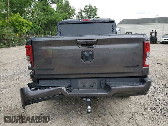 2021 Ram 1500 Big Horn with VIN 1C6RRFFGXMN590468, listed as a Copart auction lot 61042615 with 44,518 mi miles and Salvage title. Bid and sale history available at DreamBid. Image 6.
