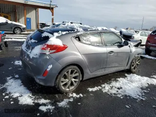 2017 Hyundai Veloster with VIN KMHTC6AD2HU314581, listed as a Copart auction lot 45744705 with 133,713 mi miles and Salvage Title. Bid and sale history available at carsss.com. Image 3.