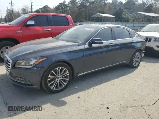 2017 Genesis G80 3.8L with VIN KMHGN4JE2HU182477, listed as a Copart auction lot 43333425 with 71,404 mi miles and Salvage Title. Bid and sale history available at carsss.com. Image 1.