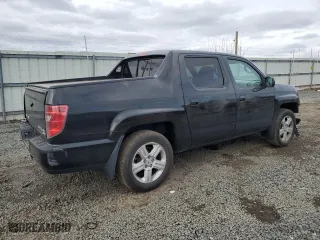 2010 Honda Ridgeline RTL with VIN 5FPYK1F57AB010749, listed as a Copart auction lot 45884225 with 165,016 mi miles and Salvage Title. Bid and sale history available at carsss.com. Image 3.