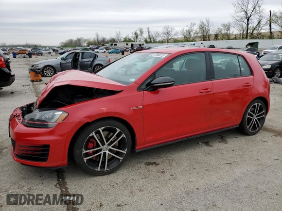 2017 Volkswagen Golf GTI S with VIN 3VW547AU0HM030805, listed as a Copart auction lot 51708815 with 74,399 mi miles and Salvage Title. Bid and sale history available at carsss.com. Image 1.