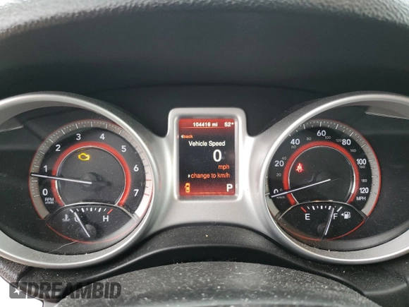 2017 Dodge Journey SXT with VIN 3C4PDCBG8HT545764, listed as a Copart auction lot 50450415 with 104,416 mi miles and Salvage Title. Bid and sale history available at carsss.com. Image 9.