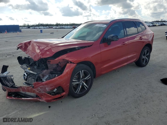 2021 Volvo XC60 R-Design with VIN YV4A22RMXM1869508, listed as a Copart auction lot 87094584 with 12,448 mi miles and Non Repairable. Bid and sale history available at carsss.com. Image 1.