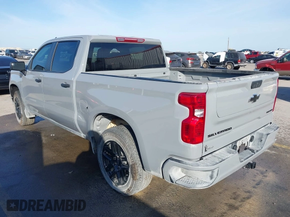 2024 Chevrolet Silverado 1500 Custom with VIN 3GCPABEK0RG422604, listed as a IAAI auction lot 41796792 with 2,848 mi miles and . Bid and sale history available at DreamBid. Image 3.