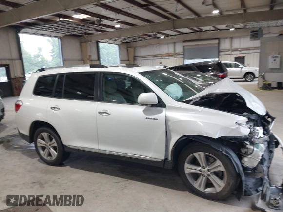 2013 Toyota Highlander Limited with VIN 5TDDK3EH9DS259911, listed as a IAAI auction lot 42350627 with 195,450 mi miles and . Bid and sale history available at DreamBid. Image 13.