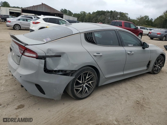 2022 Kia Stinger GT-Line with VIN KNAE35LD8N6106545, listed as a Copart auction lot 74806484 with 0 mi miles and Salvage Title. Bid and sale history available at carsss.com. Image 3.