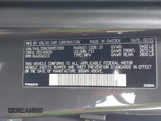 2022 Volvo XC60 Momentum с VIN YV4L12RK5N1051289, выставлен на аукционе IAAI как лот 41139997 с пробегом 28 028 миль миль и . История ставок и продаж доступна на DreamBid. Изображение 9.