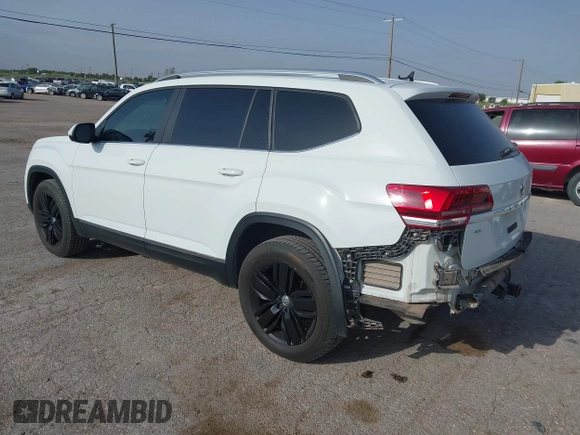 2019 Volkswagen Atlas SEL z VIN 1V2MR2CA8KC569640, wystawiony jako IAAI lot #42083995 z przebiegiem 127 104 mil mil oraz . Historia ofert i sprzedaży dostępna na DreamBid. Obrazek 3.