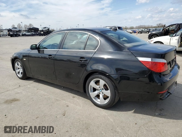 2007 BMW 5 Series 525i with VIN WBANE53577CY08041, listed as a Copart auction lot 50399925 with Not Provided miles and Salvage Title. Bid and sale history available at carsss.com. Image 2.