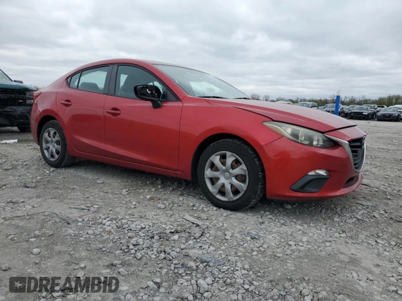 2014 Mazda 3 i SV with VIN JM1BM1T74E1148567, listed as a Copart auction lot 50977115 with 85,792 mi miles and Salvage Title. Bid and sale history available at DreamBid. Image 4.