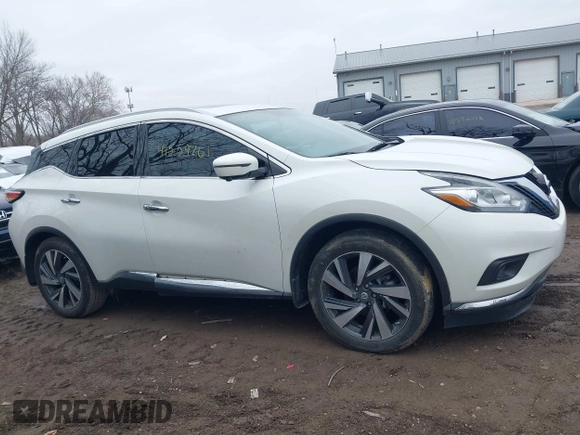 2017 Nissan Murano S with VIN 5N1AZ2MH6HN126489, listed as a IAAI auction lot 41559261 with 81,567 mi miles and . Bid and sale history available at DreamBid. Image 13.