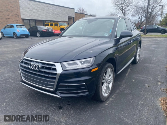 2018 Audi Q5 Premium Plus with VIN WA1BNAFY8J2224078, listed as a Copart auction lot 53841865 with 39,425 mi miles and Salvage Title. Bid and sale history available at carsss.com. Image 2.