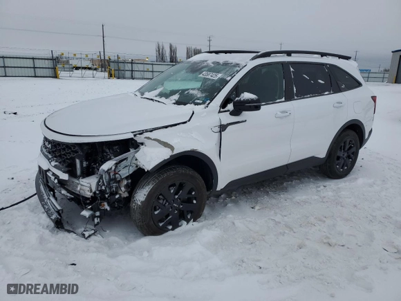 2023 Kia Sorento X-Line S with VIN 5XYRLDLC6PG179175, listed as a Copart auction lot 43587425 with 28,321 mi miles and Salvage Title. Bid and sale history available at carsss.com. Image 1.