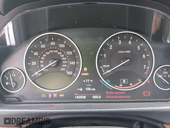 2012 BMW 3 Series 328i with VIN WBA3A5C57CF347953, listed as a IAAI auction lot 42176008 with 140,598 mi miles and . Bid and sale history available at carsss.com. Image 7.