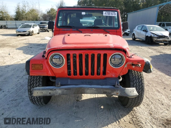 1999 Jeep Wrangler Sport with VIN 1J4FY19SXXP415934, listed as a Copart auction lot 47881675 with 184,876 mi miles and Salvage Title. Bid and sale history available at carsss.com. Image 5.