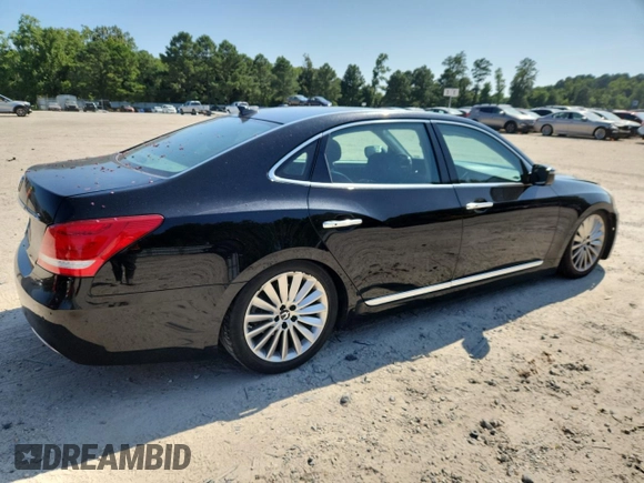 2016 Hyundai Equus Signature with VIN KMHGH4JH3GU102443, listed as a Copart auction lot 65938425 with 45,899 mi miles and Salvage title. Bid and sale history available at DreamBid. Image 3.
