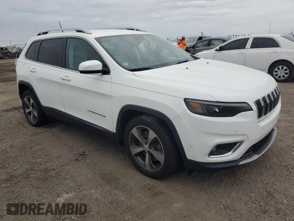 2019 Jeep Cherokee Limited with VIN 1C4PJLDN8KD296724, listed as a Copart auction lot 75220604 with Not Provided miles and Salvage Title. Bid and sale history available at DreamBid. Image 4.