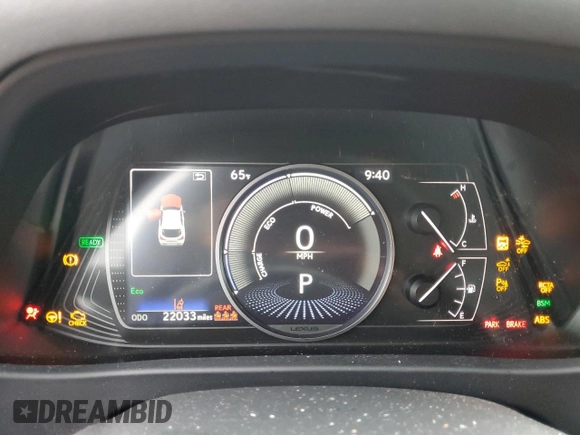 2021 Lexus UX 250h with VIN JTHP9JBH4M2052480, listed as a Copart auction lot 59948845 with 22,033 mi miles and Salvage title. Bid and sale history available at DreamBid. Image 9.