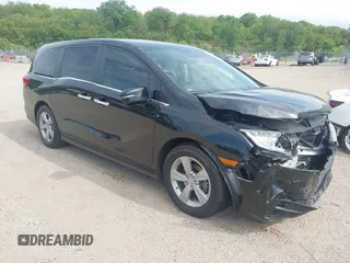 2019 Honda Odyssey EX-L z VIN 5FNRL6H74KB106426, wystawiony jako IAAI lot #42366929 z przebiegiem 108 035 mil mil oraz . Historia ofert i sprzedaży dostępna na DreamBid. Obrazek 1.