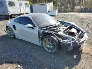 2021 Porsche 911 Turbo S with VIN WP0AD2A9XMS257789, listed as a Copart auction lot 50316044 with 0 mi miles and Salvage Title. Bid and sale history available at carsss.com. Image 4.