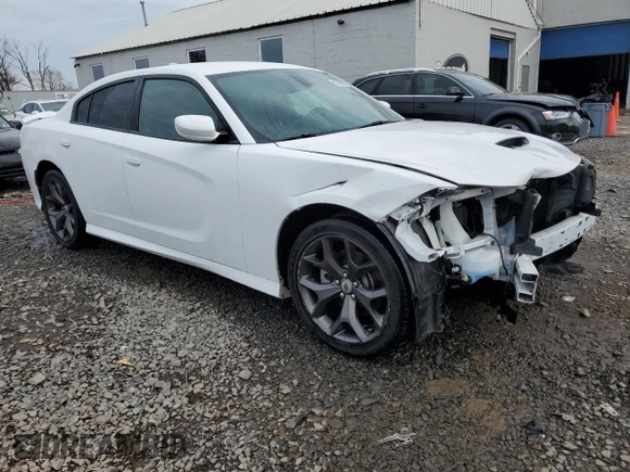 2019 Dodge Charger GT with VIN 2C3CDXHGXKH747040, listed as a Copart auction lot 51766005 with 70,964 mi miles and Salvage Title. Bid and sale history available at DreamBid. Image 4.