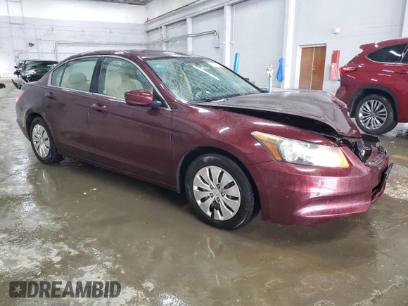 2011 Honda Accord LX with VIN 1HGCP2F38BA144867, listed as a Copart auction lot 58388065 with 130,413 mi miles and Salvage title. Bid and sale history available at DreamBid. Image 4.