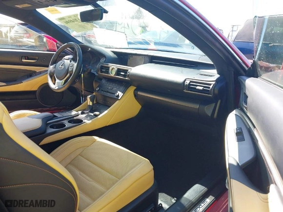 2015 Lexus RC 350 with VIN JTHSE5BC7F5004605, listed as a IAAI auction lot 41730394 with 68,713 mi miles. Bid and sale history available at carsss.com. Image 5.