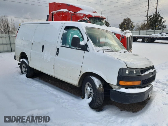 2023 Chevrolet Express Cargo z VIN 1GCWGAFP5P1167426, wystawiony jako Copart lot #41523735 z przebiegiem Nie podano mil oraz Szkoda całkowita • Salvage title. Historia ofert i sprzedaży dostępna na DreamBid. Obrazek 4.