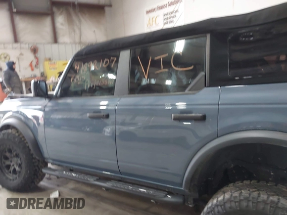 2023 Ford Bronco with VIN 1FMDE5BH2PLB16114, listed as a IAAI auction lot 41392107 with 37,400 mi miles and . Bid and sale history available at DreamBid. Image 14.