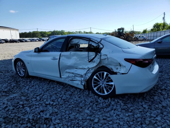 2019 Infiniti Q50 Luxe с VIN JN1EV7AR6KM558527, выставлен на аукционе Copart как лот 57561275 с пробегом 67 773 миль миль и Списание • Salvage title. История ставок и продаж доступна на DreamBid. Изображение 2.