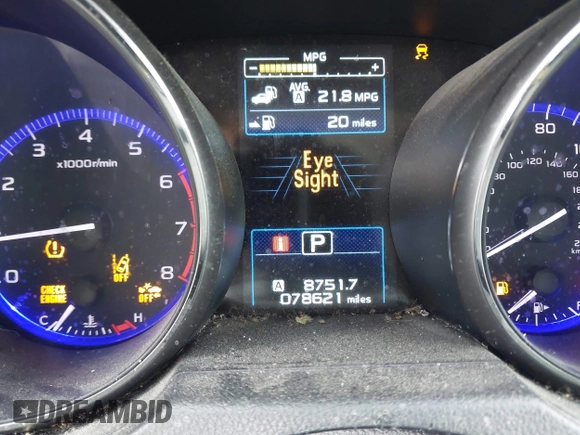 2019 Subaru Legacy Premium with VIN 4S3BNAF6XK3024920, listed as a IAAI auction lot 42021302 with 78,621 mi miles. Bid and sale history available at carsss.com. Image 14.
