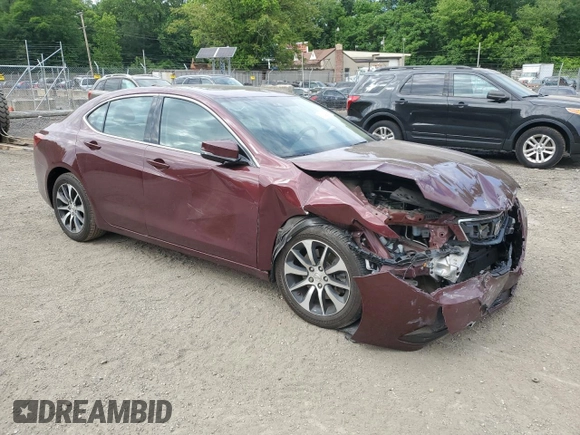 2015 Acura TLX Technology with VIN 19UUB1F59FA010664, listed as a Copart auction lot 57842025 with 136,657 mi miles and Salvage title. Bid and sale history available at DreamBid. Image 4.
