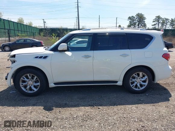 2013 Infiniti QX56 with VIN JN8AZ2NE5D9042826, listed as a IAAI auction lot 42073857 with 77,960 mi miles and . Bid and sale history available at DreamBid. Image 14.