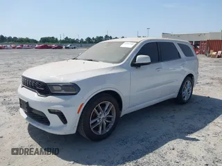 2021 Dodge Durango GT Plus with VIN 1C4RDHDG5MC602236, listed as a IAAI auction lot 42287588 with 130,122 mi miles and . Bid and sale history available at DreamBid. Image 2.