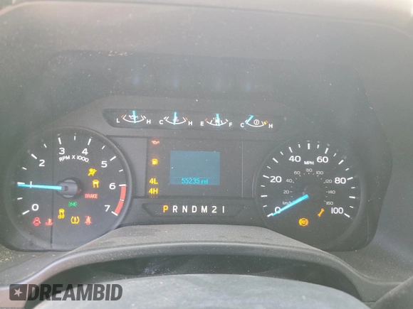 2021 Ford F-250 XL with VIN 1FT7W2B60MEC25893, listed as a Copart auction lot 53987315 with 55,235 mi miles and Salvage title. Bid and sale history available at DreamBid. Image 9.