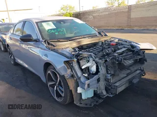 2021 Honda Accord Sport with VIN 1HGCV1F35MA010577, listed as a IAAI auction lot 42200298 with 54,721 mi miles and . Bid and sale history available at DreamBid. Image 1.