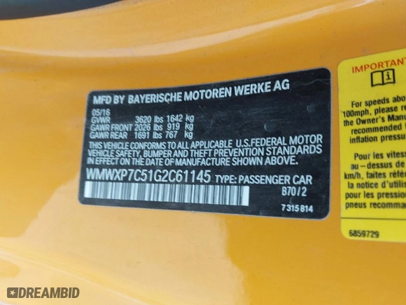 2016 MINI Cooper Hardtop S with VIN WMWXP7C51G2C61145, listed as a IAAI auction lot 40966675 with 70,077 mi miles. Bid and sale history available at carsss.com. Image 9.
