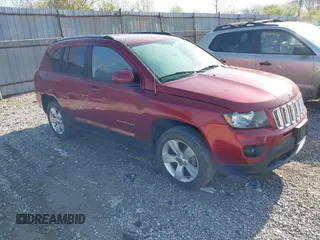 2016 Jeep Compass Latitude with VIN 1C4NJDEBXGD619261, listed as a IAAI auction lot 41991853 with 107,023 mi miles and . Bid and sale history available at DreamBid. Image 1.
