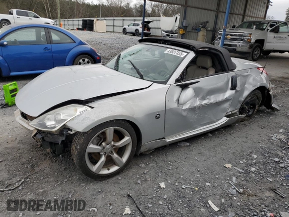 2006 Nissan 350Z Touring with VIN JN1AZ36A76M458487, listed as a Copart auction lot 43937335 with 155,488 mi miles and Salvage Title. Bid and sale history available at carsss.com. Image 1.