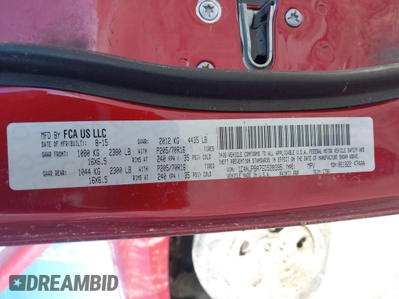 2016 Jeep Patriot Sport with VIN 1C4NJPBA7GD528395, listed as a IAAI auction lot 42221670 with 116,897 mi miles and . Bid and sale history available at DreamBid. Image 9.