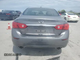 2015 Infiniti Q50 with VIN JN1BV7AR2FM423621, listed as a Copart auction lot 53510465 with 136,355 mi miles and Salvage Title. Bid and sale history available at carsss.com. Image 6.